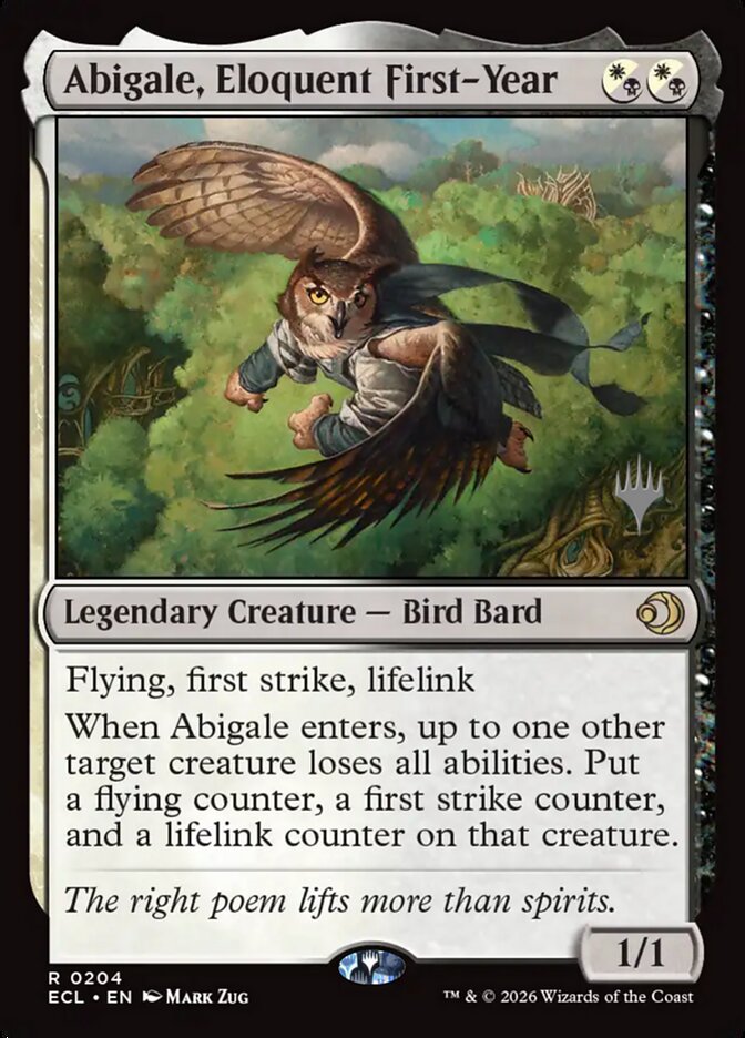 Abigale, Eloquent First-Year