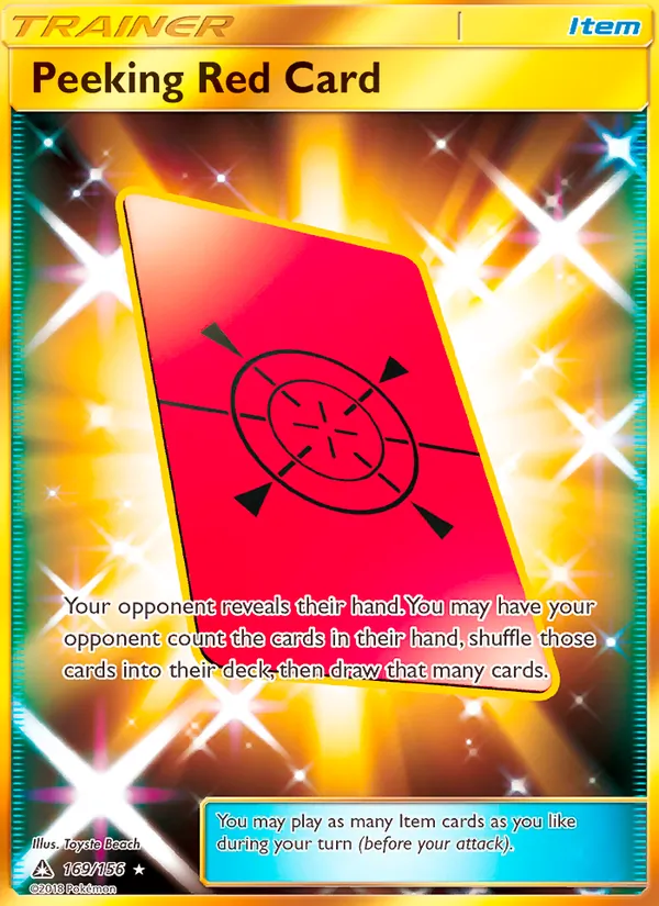Peeking Red Card